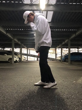 「アイテム（スラックス）」を使った、Nakaharaさん（メンズ・175cm）の冬コーディネート