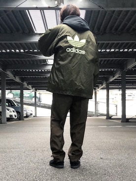 「アイテム（スラックス）」を使った、Nakaharaさん（メンズ・175cm）の冬コーディネート