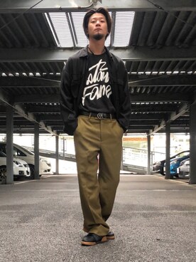 「INSTANT FAME（インスタントフェイム）のアイテム（トップス）」を使った、Nakaharaさん（メンズ・175cm）の春コーディネート