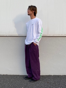 「INSTANT FAME（インスタントフェイム）のアイテム（トップス）」を使った、Nakaharaさん（メンズ・175cm）の秋コーディネート