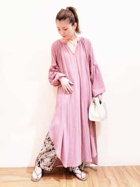 「RIVE DROITE（リヴドロワ）のアイテム（ワンピース/ドレス）」を使った、tttttsssssuuuuuさん（レディース・158cm）の夏コーディネート