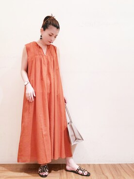 「RIVE DROITE（リヴドロワ）のアイテム（ワンピース/ドレス）」を使った、tttttsssssuuuuuさん（レディース・158cm）の夏コーディネート