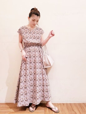 「RIVE DROITE（リヴドロワ）のアイテム（ワンピース/ドレス）」を使った、tttttsssssuuuuuさん（レディース・158cm）の夏コーディネート