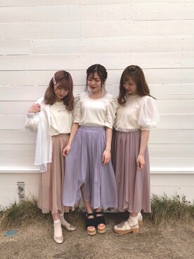 nao❤︎さん（レディース・157cm）の春コーディネート