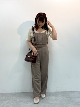 「OLIVE des OLIVE（オリーブデオリーブ）のアイテム（オールインワン・サロペット）」を使った、nao❤︎さん（レディース・157cm）の夏コーディネート