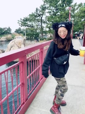 「ストリート女子」｜「アイテム（ブーツ）」を使った、SAZKIさん（レディース・153cm）の秋コーディネート