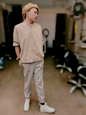 「ECCO（エコー）のアイテム」を使った、Royさん（メンズ・168cm）の夏コーディネート