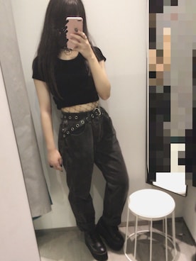 「EGOIST（エゴイスト）のアイテム（Tシャツ/カットソー）」を使った、Mさん（レディース・159cm）の秋コーディネート