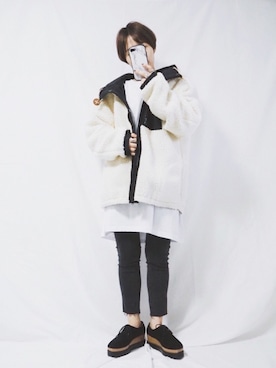 「ROOPTOKYO（ループトウキョウ）のアイテム（ジャケット/アウター）」を使った、まりんさん（レディース・155cm）の冬コーディネート