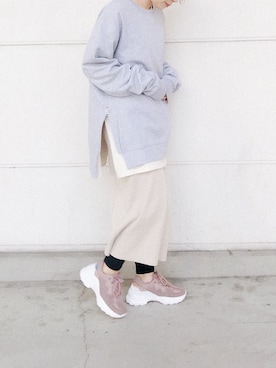 「CITY LAB（シティーラブ）のアイテム」を使った、まりんさん（レディース・155cm）の冬コーディネート