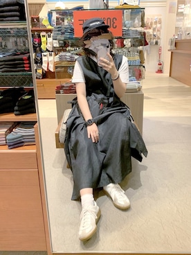 「JEANASIS（ジーナシス）のアイテム（ワンピース/ドレス）」を使った、まりんさん（レディース・155cm）の夏コーディネート
