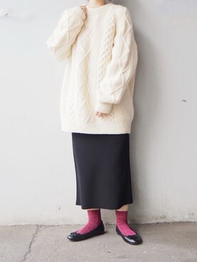 「古着好きな人と繋がりたい」｜「アイテム（パンプス）」を使った、まりんさん（レディース・155cm）の秋コーディネート