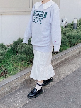 「BEAMS BOY（ビームスボーイ）のアイテム（ワンピース/ドレス）」を使った、まりんさん（レディース・155cm）の秋コーディネート