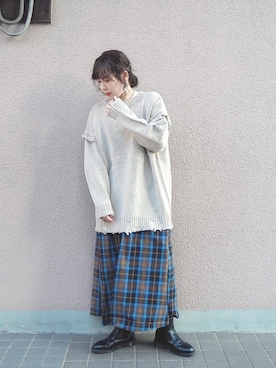 「BeAMS DOT（ビームスドット）のアイテム」を使った、まりんさん（レディース・155cm）の秋コーディネート