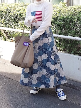 「星条旗」｜まりんさん（レディース・155cm）の冬コーディネート