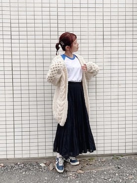 「ALLUMER（アリュメール）のアイテム（トップス）」を使った、まりんさん（レディース・155cm）の冬コーディネート