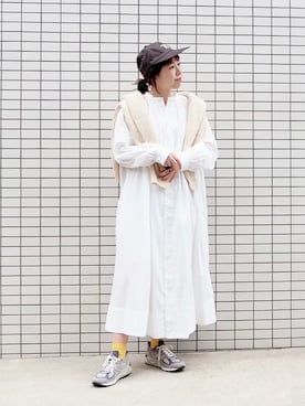 「BEAMS BOY（ビームスボーイ）のアイテム（ワンピース/ドレス）」を使った、まりんさん（レディース・155cm）の冬コーディネート