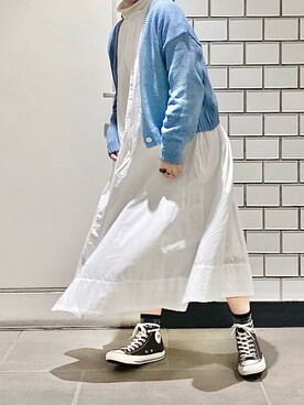 「BEAMS BOY（ビームスボーイ）のアイテム（ワンピース/ドレス）」を使った、まりんさん（レディース・155cm）の冬コーディネート