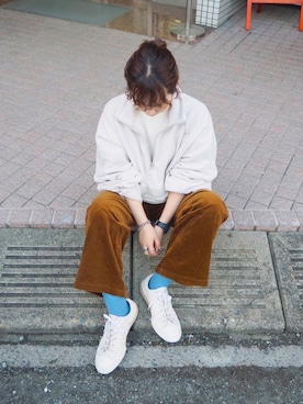 「TODAYFUL（トゥデイフル）のアイテム（ブルゾン）」を使った、まりんさん（レディース・155cm）の冬コーディネート