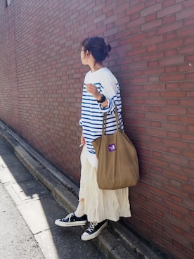 「チャックテイラー」｜「アイテム（ワンピース/ドレス）」を使った、まりんさん（レディース・155cm）の冬コーディネート