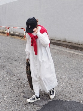 「BEAMS BOY（ビームスボーイ）のアイテム（ワンピース/ドレス）」を使った、まりんさん（レディース・155cm）の冬コーディネート