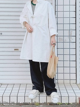 「ARMY TWILL（アーミーツイル）のアイテム（トップス）」を使った、まりんさん（レディース・155cm）の春コーディネート