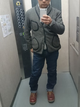 「BROWN'S BEACH JACKET（ブラウンズビーチジャケット）のアイテム（ジャケット/アウター）」を使った、エレベーター兄貴さん（メンズ・165cm）の冬コーディネート