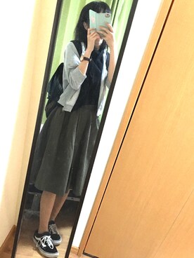「OZOC（オゾック）のアイテム（パーカー）」を使った、みゃいさん（レディース・161cm）の夏コーディネート