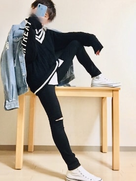「Blue Standard （ブルースタンダード）のアイテム（トップス）」を使った、마론(マロン)さん（メンズ・174cm）の冬コーディネート