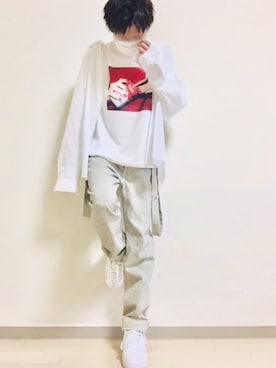 「オルチャンファッション」｜「アイテム（アクセサリー）」を使った、마론(マロン)さん（メンズ・174cm）の春コーディネート