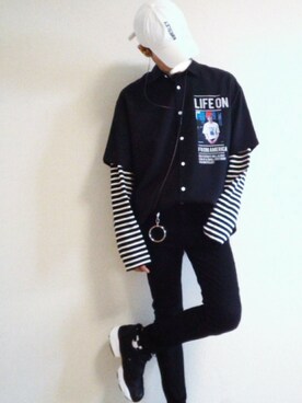 キャップを使った 韓国コーデ の人気ファッションコーディネート Wear