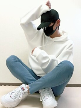 パーカーを使った 韓国通販 の人気ファッションコーディネート Wear