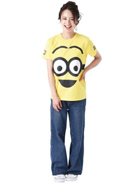 Tシャツ カットソーを使った ミニオンコーデ のレディース人気ファッションコーディネート ユーザー ショップスタッフ Wear