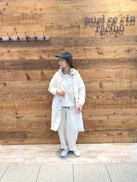「消えそうな色コーデ」｜「アイテム（その他アウター）」を使った、norico さん（レディース・160cm）の秋コーディネート