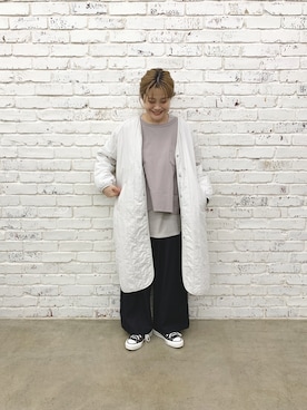 「30代ファッション」｜「アイテム（その他アウター）」を使った、norico さん（レディース・160cm）の秋コーディネート
