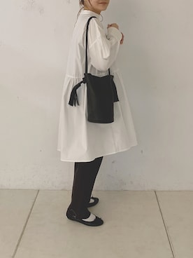 「PUAL CE CIN（ピュアルセシン）のアイテム（チュニック）」を使った、norico さん（レディース・160cm）の冬コーディネート