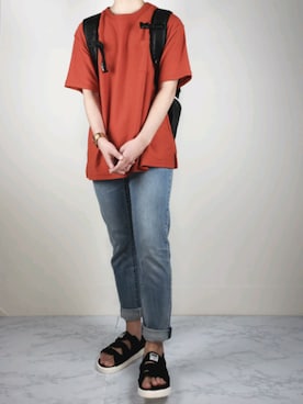 「Alpha Industries（アルファインダストリーズ）のアイテム（バッグ）」を使った、ぼるさん（メンズ・170cm）の夏コーディネート