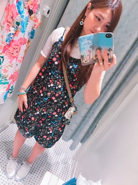 「stradivarius（ストラディバリウス）のアイテム（ワンピース/ドレス）」を使った、aaaaki☺︎さん（レディース・160cm）の夏コーディネート