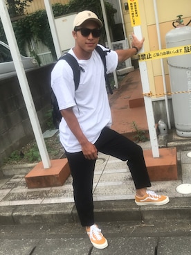 「CHROME（クローム）のアイテム（キャップ）」を使った、mitoさん（メンズ・174cm）の夏コーディネート