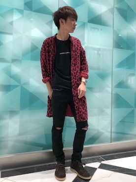 「アイテム（シャツワンピース）」を使った、ryoheiさん（メンズ・170cm）の秋コーディネート
