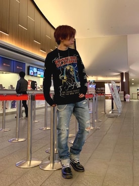 「パンクコーデ」｜「アイテム（財布/小物）」を使った、ryoheiさん（メンズ・170cm）の冬コーディネート