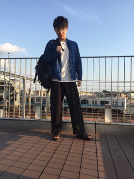 「Chanpion」｜つっち〜さん（メンズ・173cm）の秋コーディネート