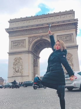 「ノースフェイス」｜cyatapさん（レディース・160cm）の冬コーディネート