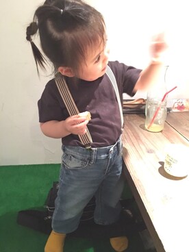 「LE JUN（ルジュン）のアイテム（トップス）」を使った、ゆめ海さん（キッズ・90cm）の夏コーディネート