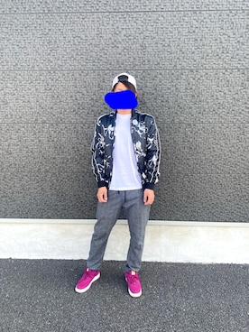 「ZARA（ザラ）のアイテム（スカジャン）」を使った、IMAMIさん（メンズ・170cm）の秋コーディネート