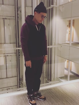 「アイテム（ブルゾン）」を使った、复古眼镜Sevenさん（メンズ・167cm・30代）の春コーディネート