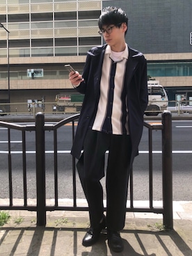 「tk.TAKEO KIKUCHI（ティーケータケオキクチ）のアイテム（その他アウター）」を使った、tk.TAKEOKIKUCHI天王寺ミオさん（メンズ・170cm）の春コーディネート