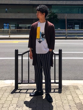 「tk.TAKEO KIKUCHI（ティーケータケオキクチ）のアイテム（シューズ）」を使った、tk.TAKEOKIKUCHI天王寺ミオさん（メンズ・180cm）の春コーディネート