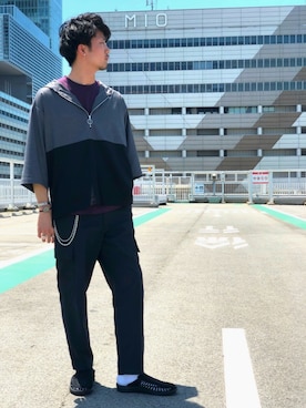 tk.TAKEOKIKUCHI天王寺ミオさん（メンズ・179cm）の夏コーディネート