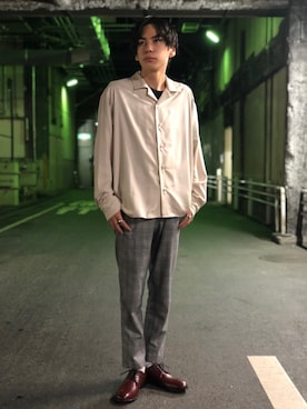 「tk.TAKEO KIKUCHI（ティーケータケオキクチ）のアイテム（シューズ）」を使った、tk.TAKEOKIKUCHI天王寺ミオさん（メンズ・172cm）の秋コーディネート